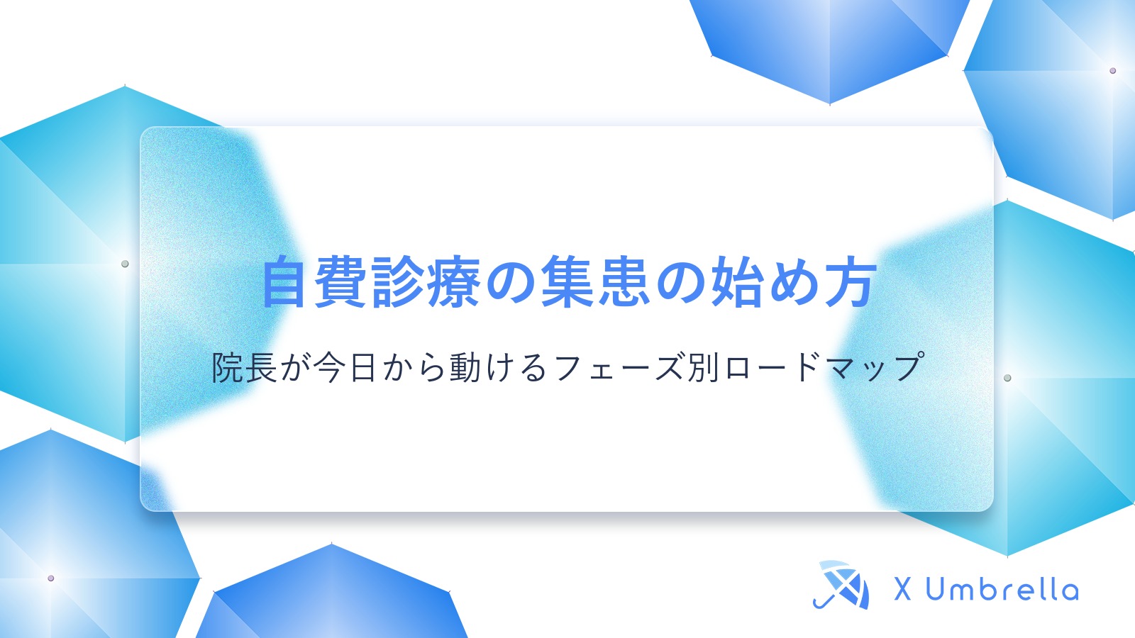 自費診療の集患の始め方|院長が今日から動けるフェーズ別ロードマップ